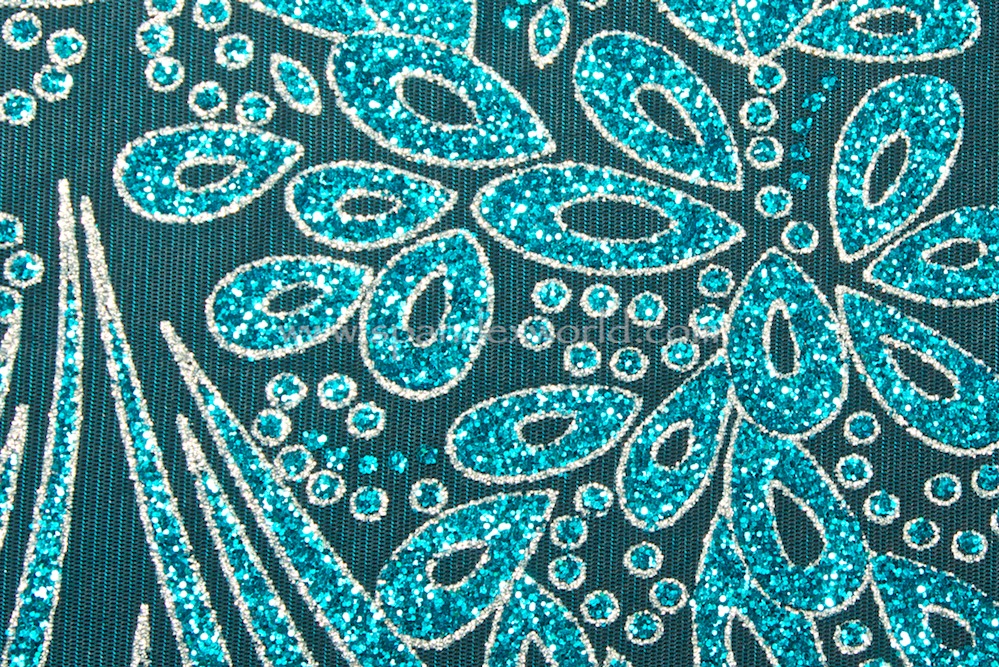 Cracked ice lace  (Turquoise/Turquoise/Silver)