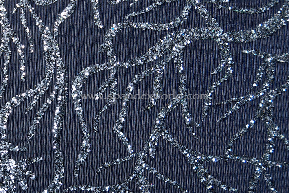 Cracked ice lace  (Navy/Navy)
