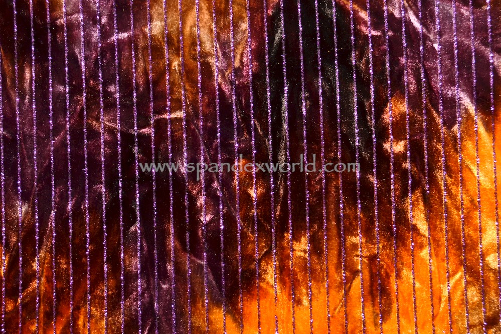 Glitter/Pattern Stretch Velvet (Purple/Orange/Brown/Multi)