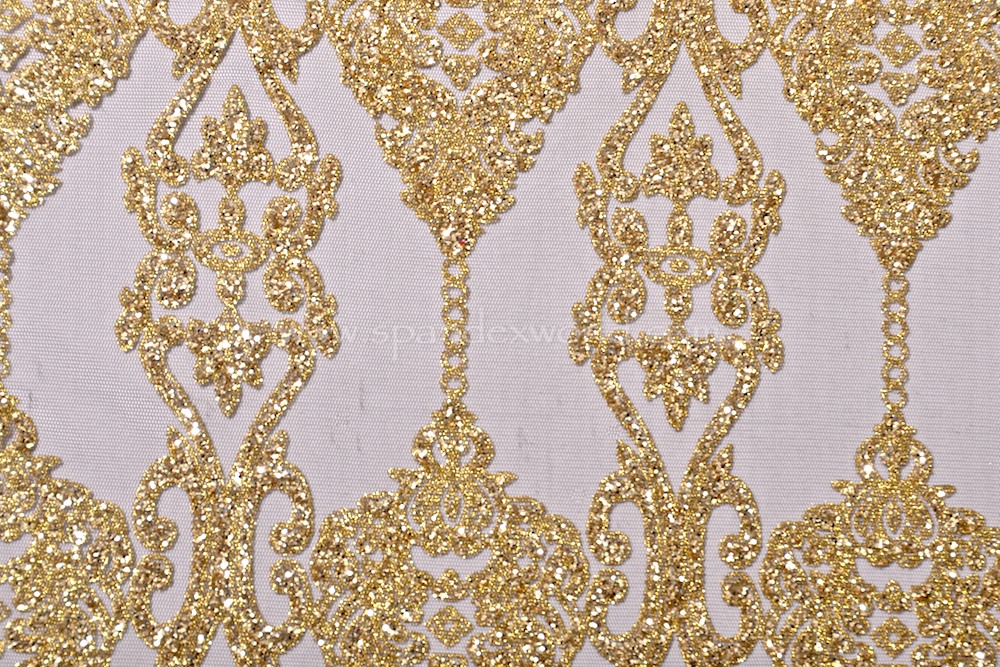 Non-Stretch Sequins (Black/Gold/Gold)