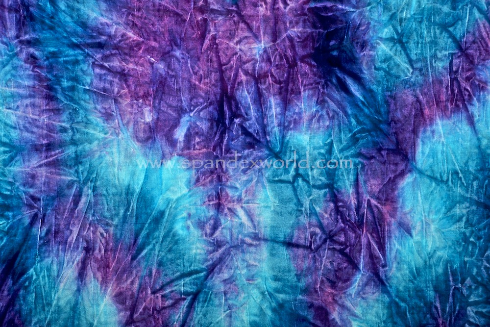 Tie Dye Stretch Velvet (Blue/Purple/Multi)