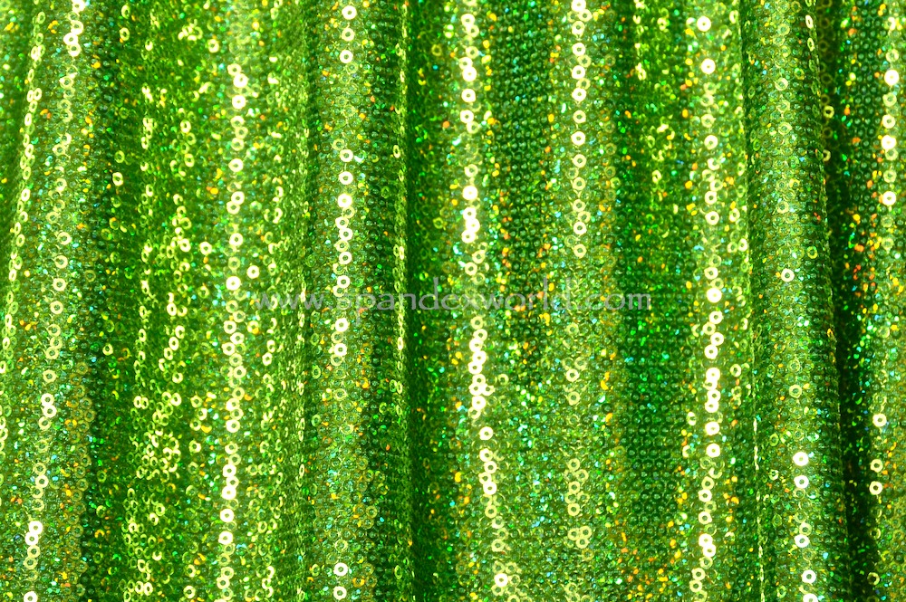 Stretch Sequins (Green/Green Holo)