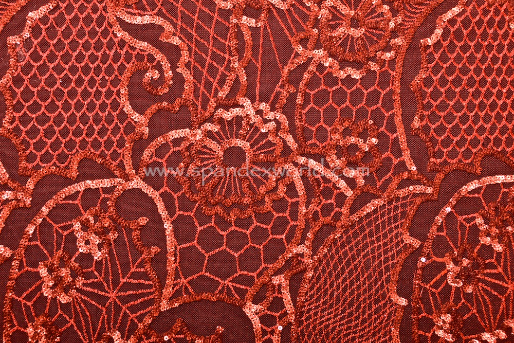 Non-Stretch Sequins (Red/Red)