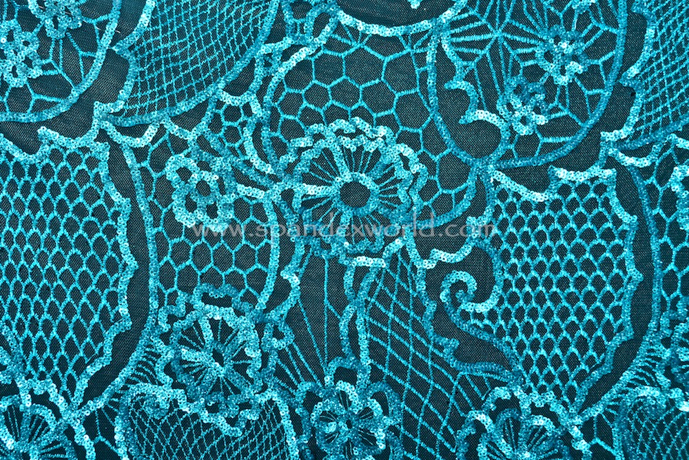 Non-Stretch Sequins (Teal/Teal)