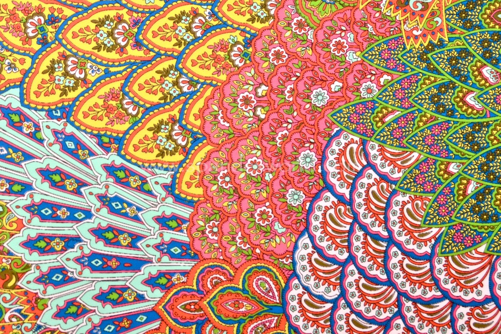 Peacock Prints(Blue/Mint/Yellow/Red/Multi)