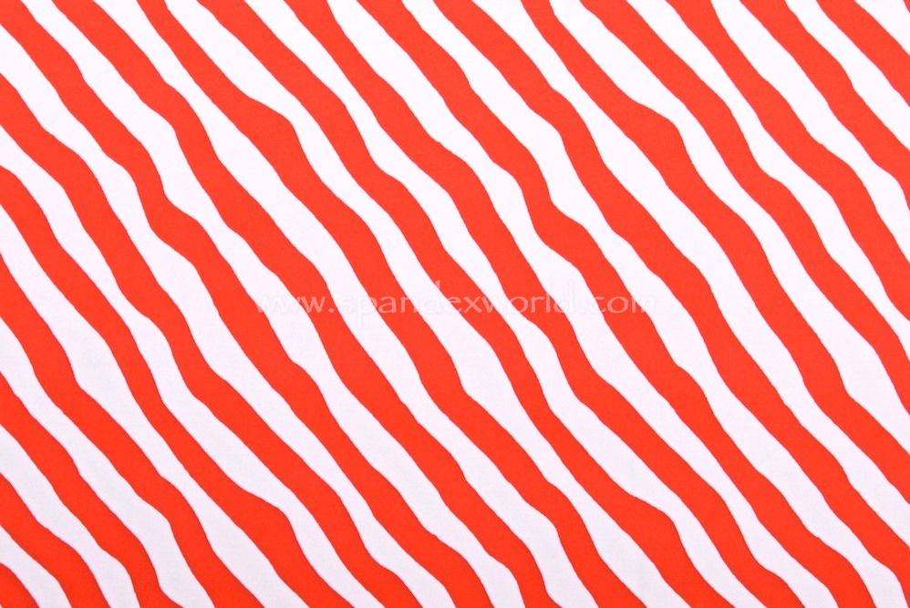 Printed Stripes (White/Red)