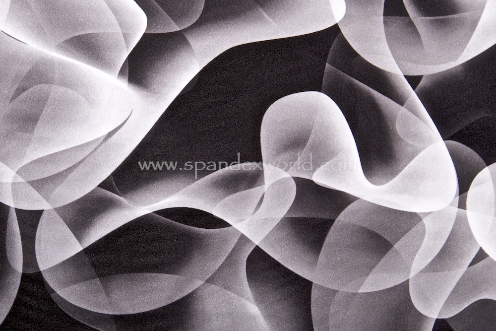 Abstract Print Spandex (White/Black)