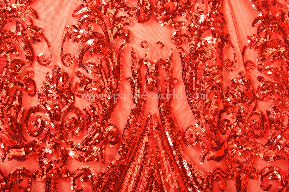 Stretch Sequins ( Red/Red)