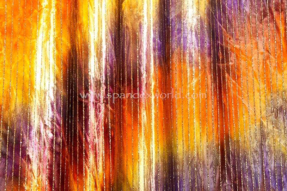 Glitter/Pattern Stretch Velvet (Purple/Orange/Gold/Multi)