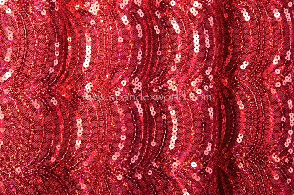 Non Stretch Sequins (Deep Red/Red Holo)