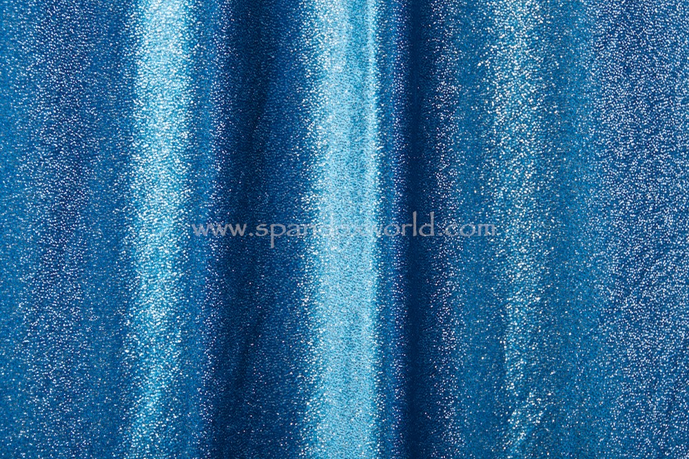 Glitter/Solid Stretch Velvet (Periwinkle blue/Silver Glitter)