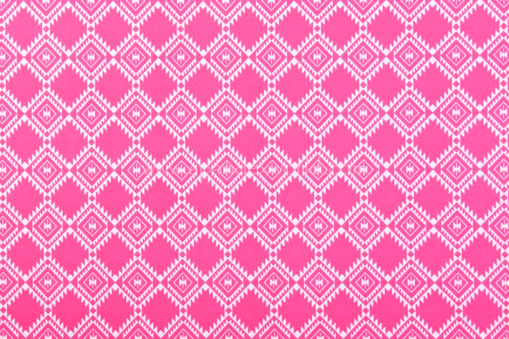 Aztec Print Spandex (White/Hot Pink)