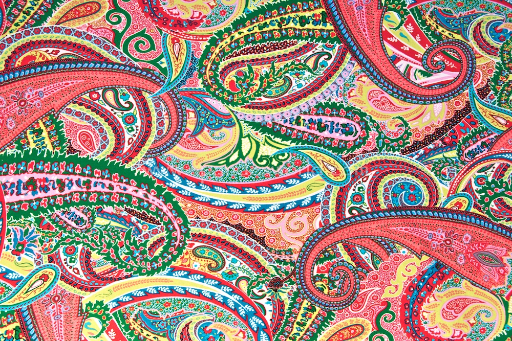 colorful paisley fabric