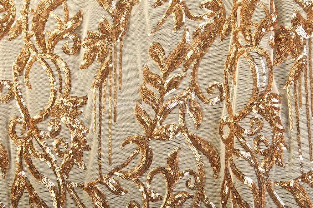 Stretch Sequins ( Gold/Gold)