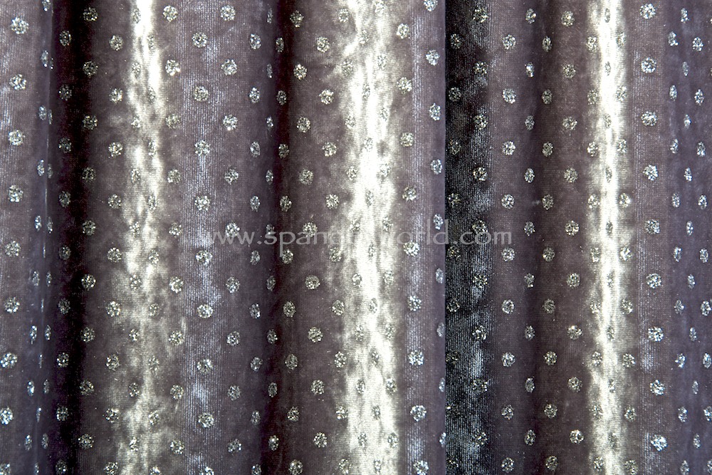 Glitter/Pattern Stretch Velvet (Gray/Silver Glitter)