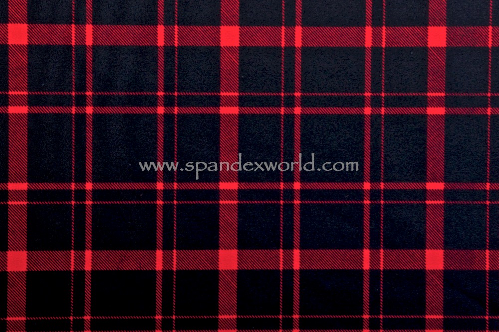 Printed Spandex (Red/Black)