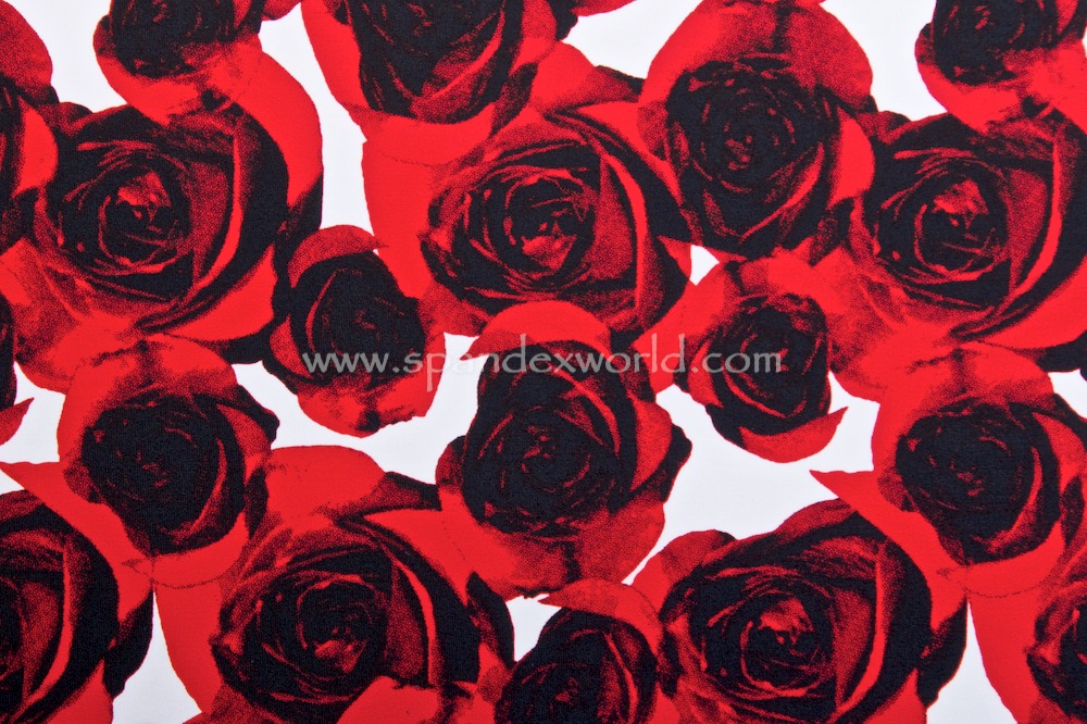 Floral Print (Black/Red/White)
