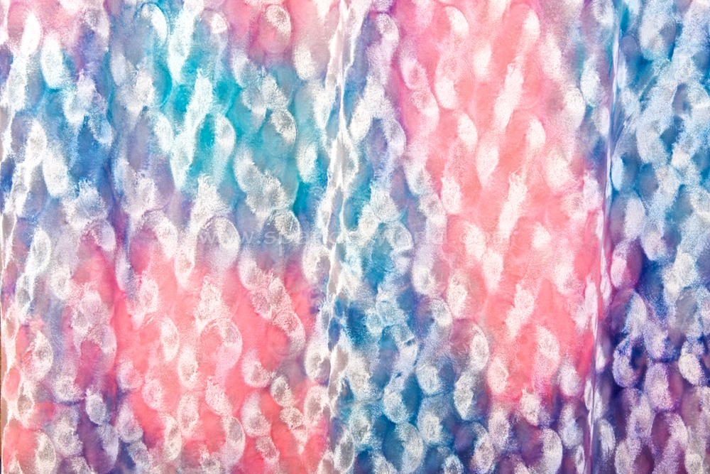 Glitter/Pattern Stretch Velvet (Pink/Aqua/Multi)