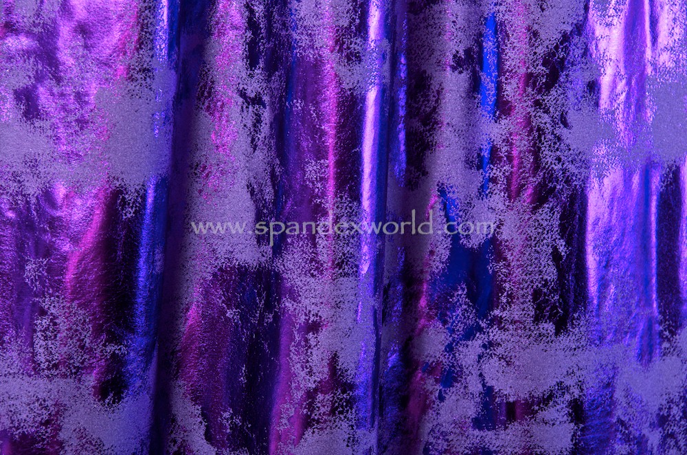 Metallic Pattern Spandex (Purple/Purple)