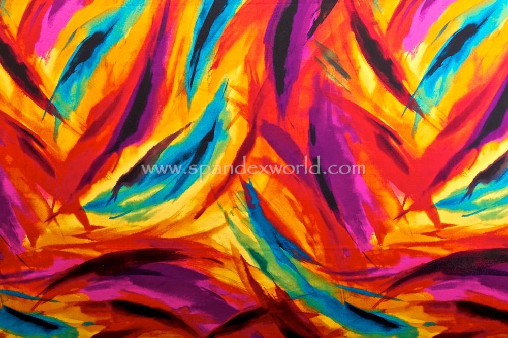 Orange Tie Dye Spandex #113 - Fabrics In Motion