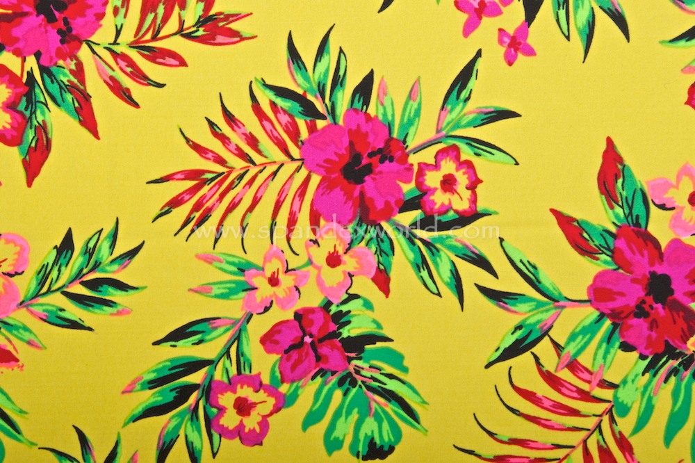 Floral Print (Neon Yellow/Fuchsia/Multi)