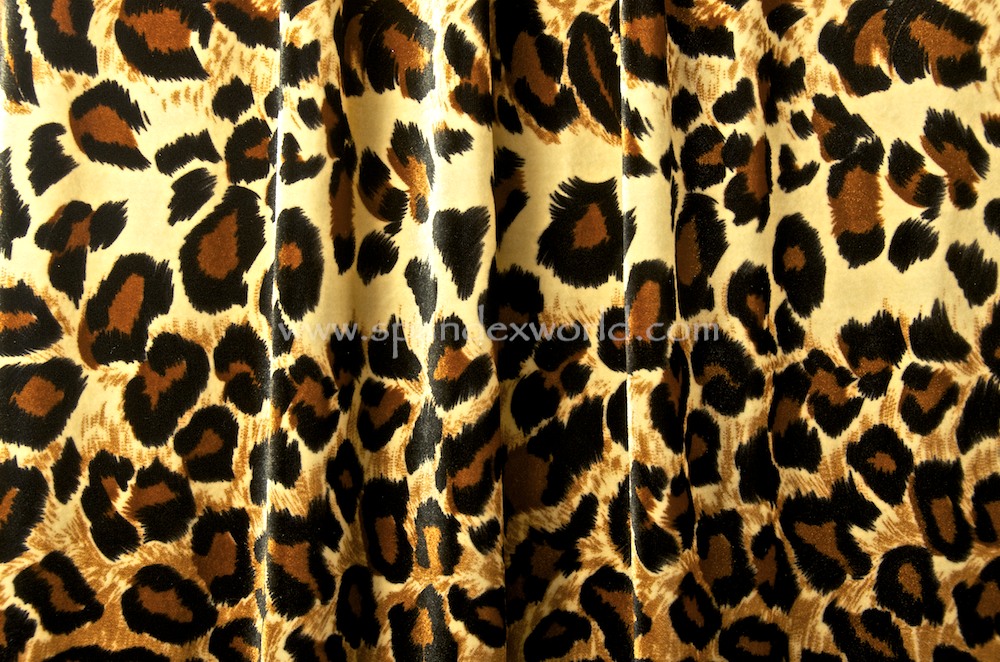 Animal Print Stretch velvet (Leopard print)