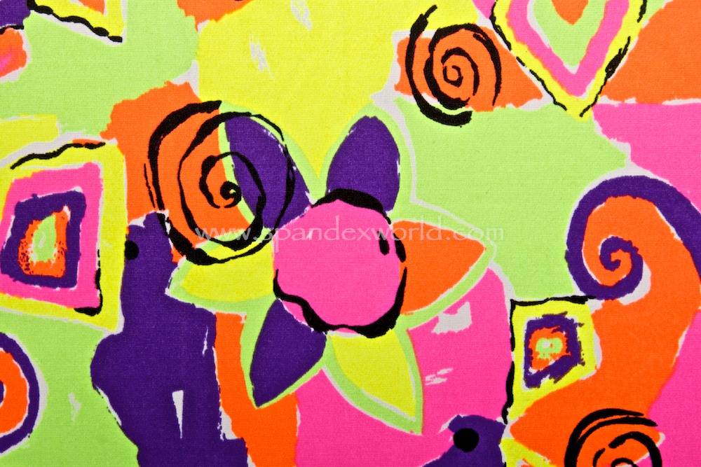 Abstract Print (Neon Lime/Hot Pink/Purple/Multi)