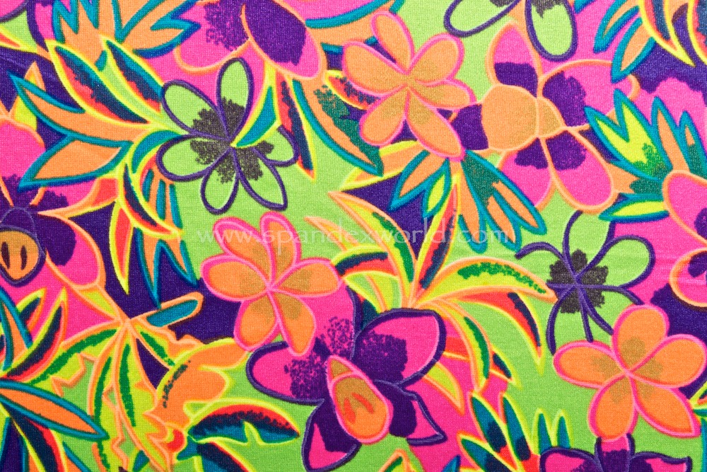 Floral Print (Neon Lime/Hot Pink/Orange/Multi)