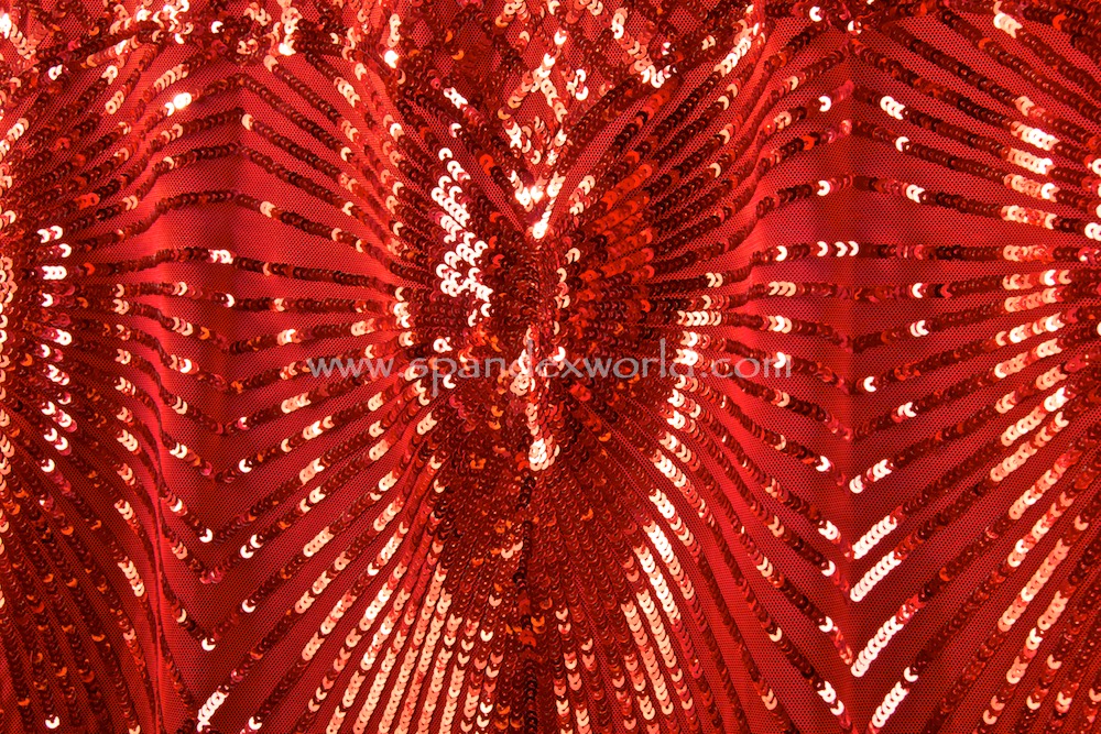Stretch Sequins ( Red/Red)