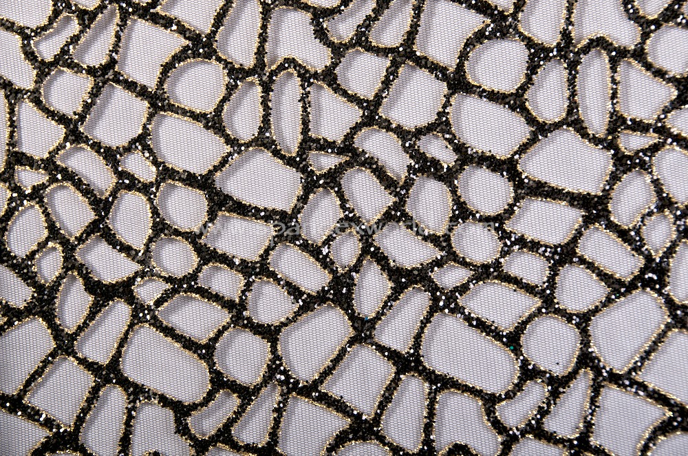  Cracked ice lace (Black/Gold/Black)
