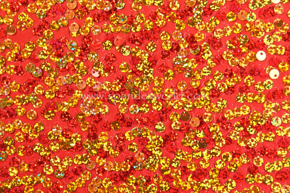 Stretch Sequins (Red/Red/Orange/Gold Holo)