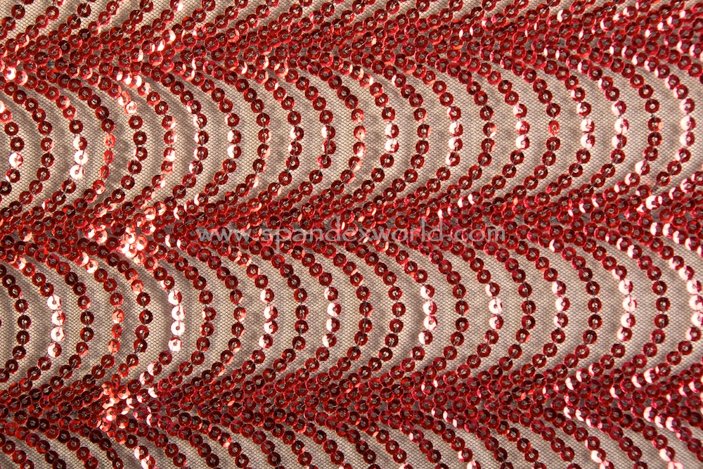 Non Stretch Sequins (Black/Red)