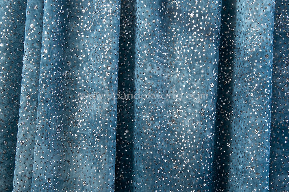 Sheer Glitter/Pattern (Indigo Blue/Multi)