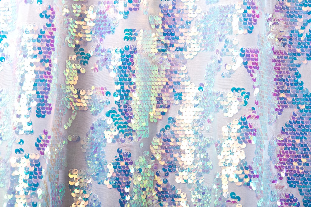 Stretch Sequins (White/White Pearl)