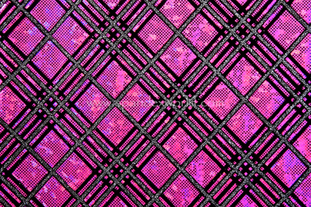 Pattern/Abstract Hologram (Hot Pink/Silver/Black)