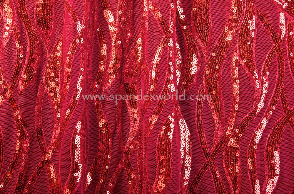 Stretch Sequins (Deep Red/Red)