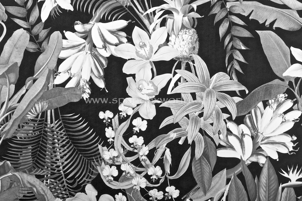 Floral Print (Black/White)