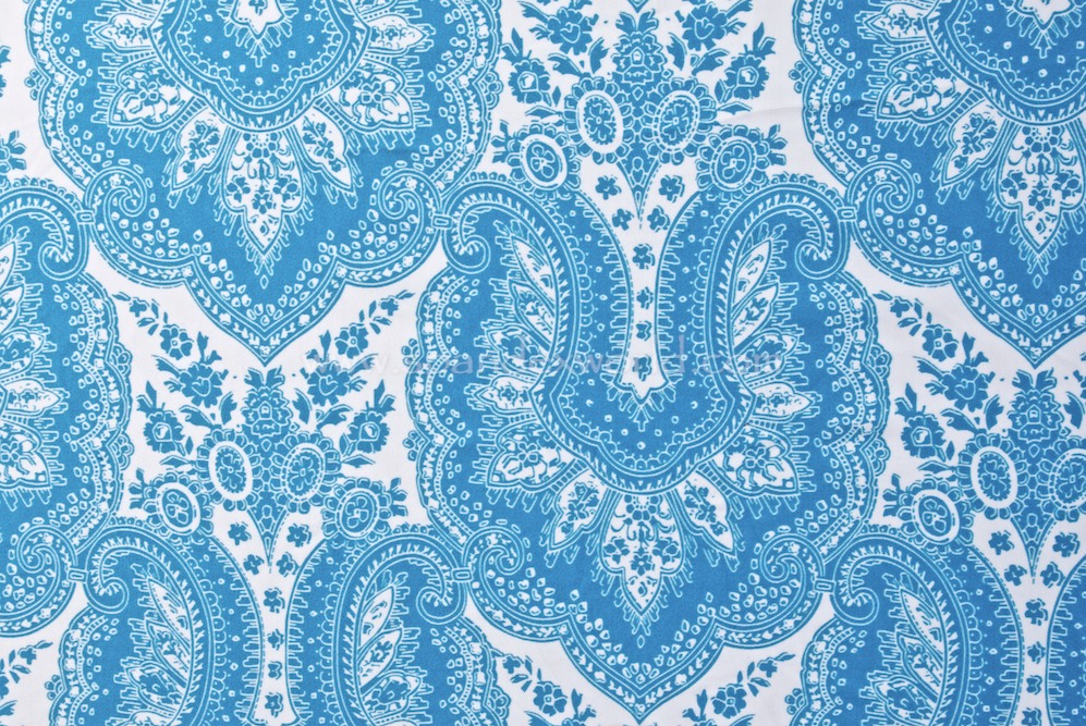 Paisley Print (White/Blue)
