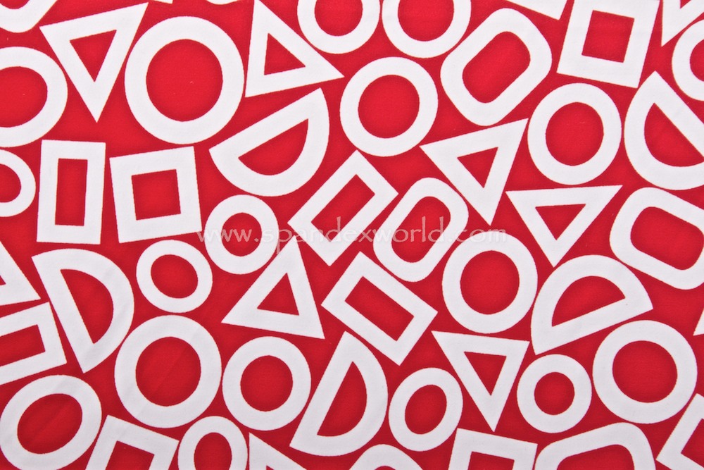 Abstract Print (White/Red)