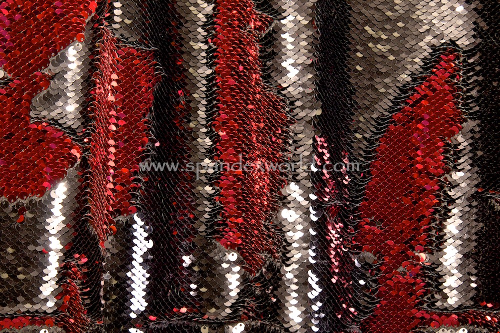 Reversible Stretch Sequins (Red/Black)