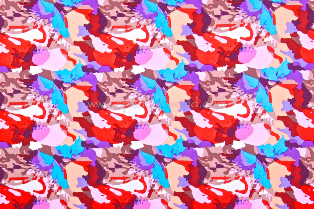 Abstract Print(Blue/Red/Fuchsia/Multicolored)