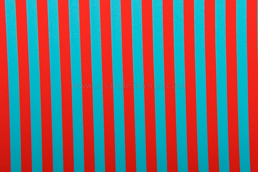 Printed Stripes (Teal/Red)