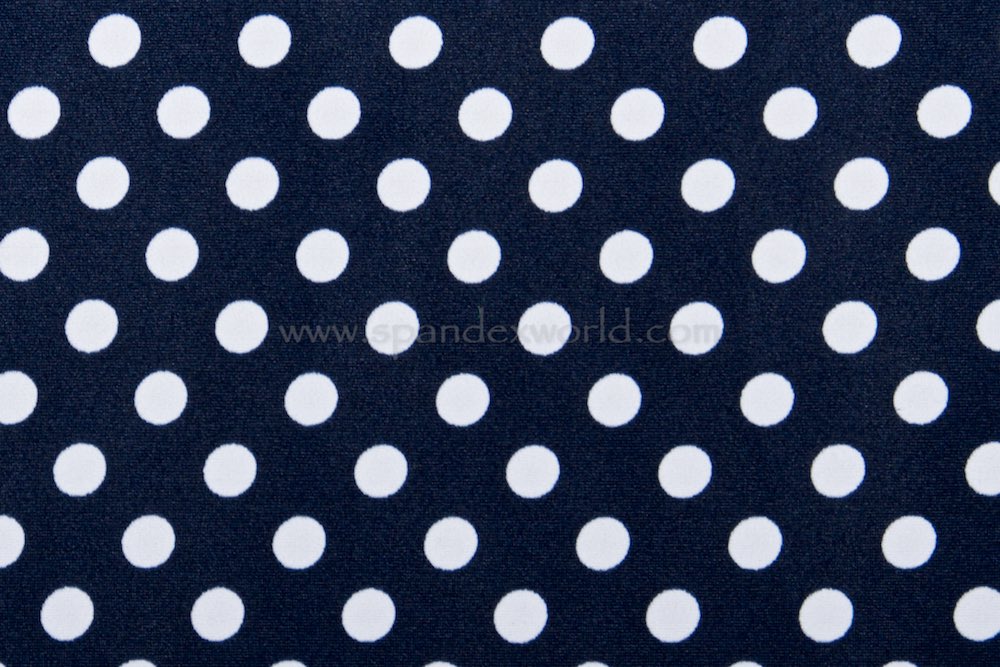 Printed Polka Dots (Navy/White)